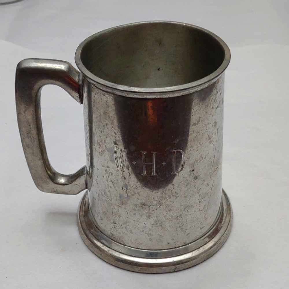 Silver Mug with glass bottom from 1969